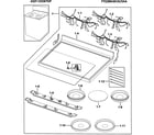 Samsung FTQ386LWUX/XAA cooktop assy diagram