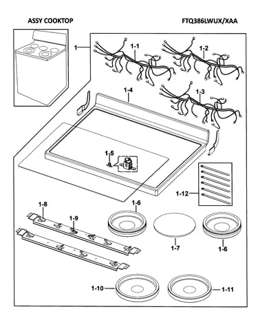 Cooktop assy
