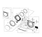 Samsung DV455EVGSWR/AA-02 front assy diagram