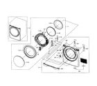 Samsung DV457EVGSGR/AA-02 front assy diagram