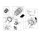 Samsung DV457EVGSGR/AA-02 drum assy diagram