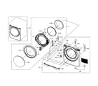 Samsung DV457EVGSWR/AA-01 front assy diagram