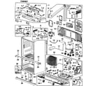 Samsung RF265AABP/XAA-00 cabinet diagram