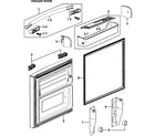 Samsung RF265AABP/XAA-00 freezer door diagram