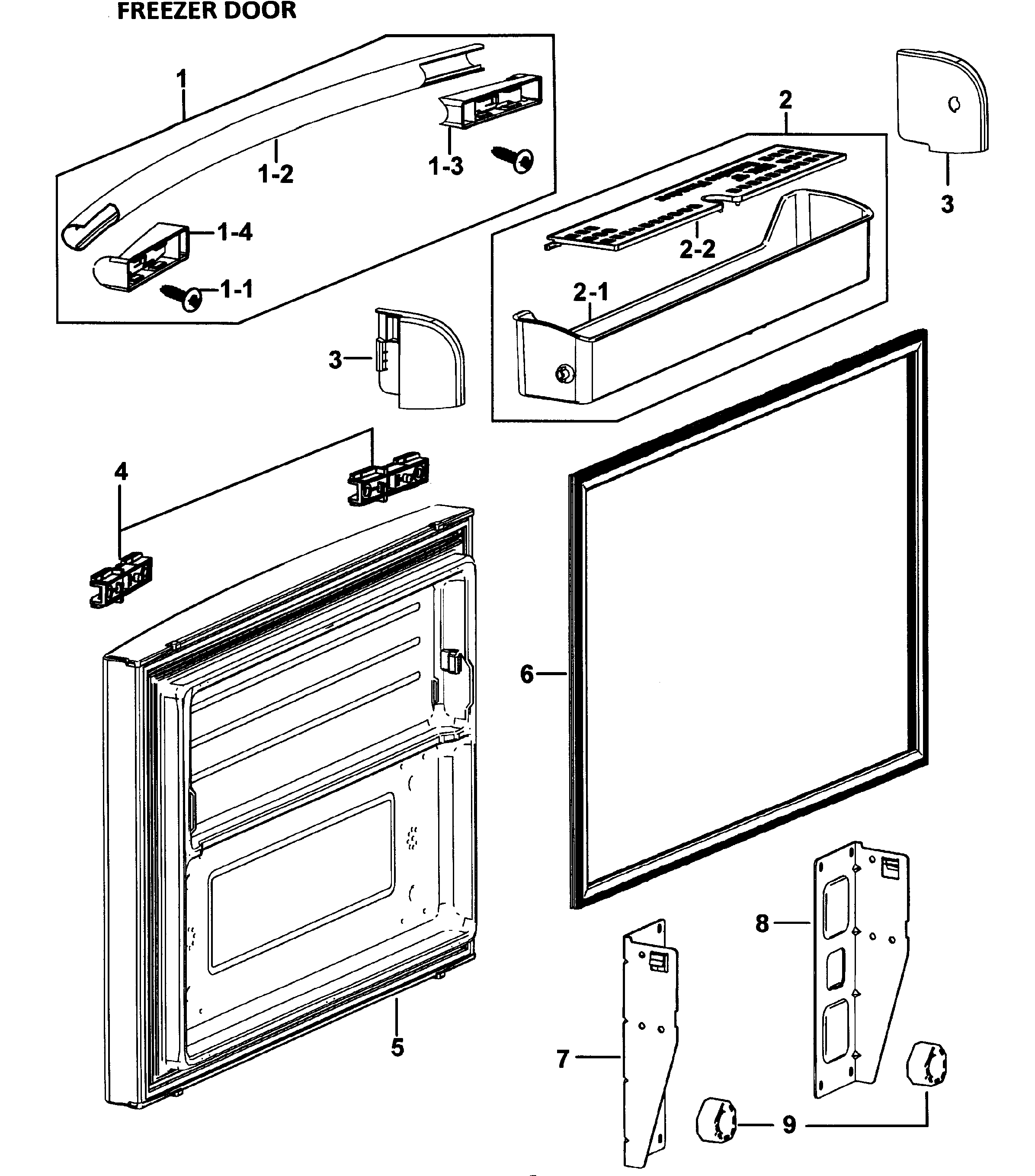 Freezer door