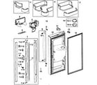 Samsung RFG237AAPN/XAA-00 left door diagram