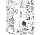 Samsung RF267AEBP/XAA-00 cabinet diagram
