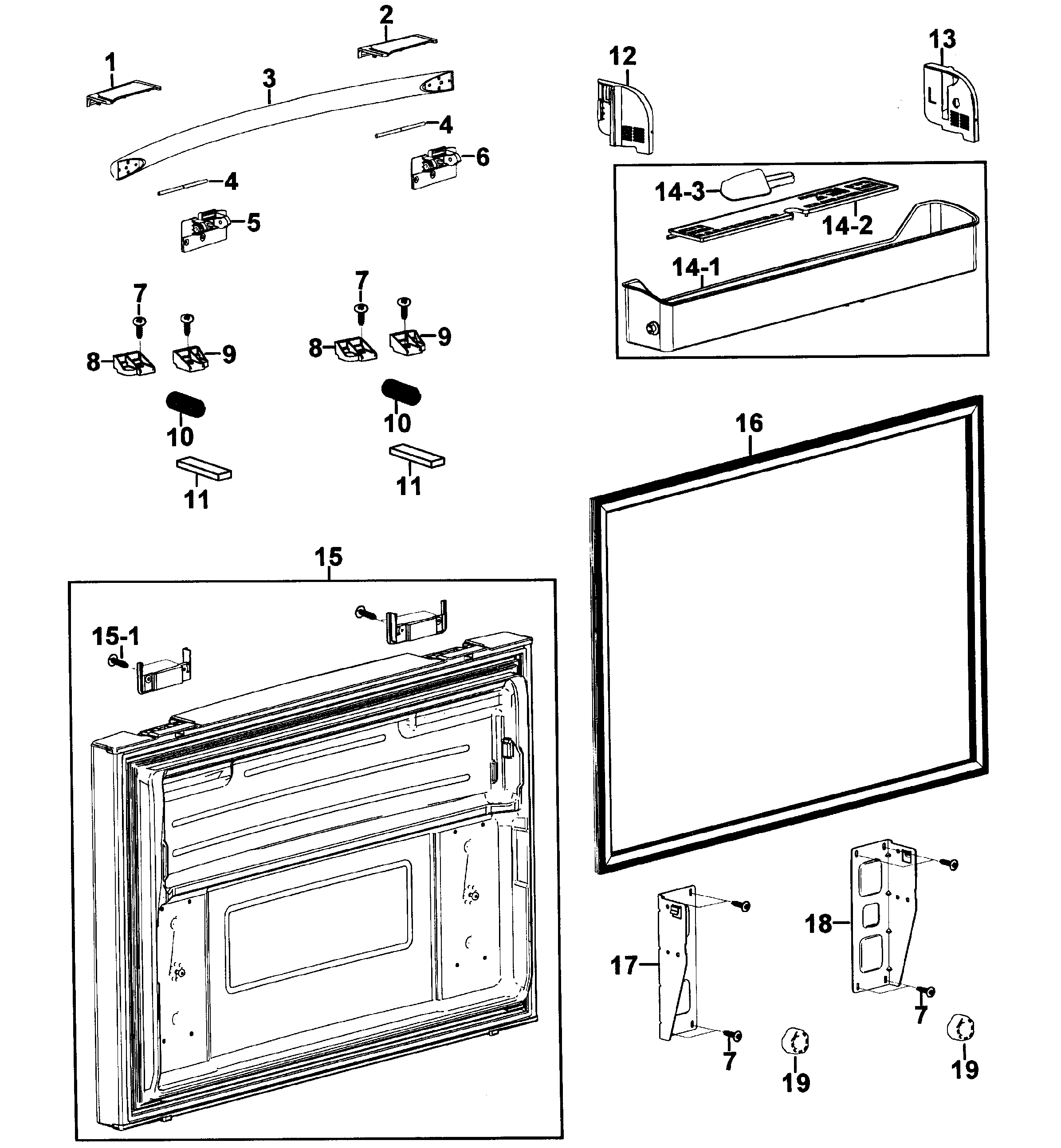 Freezer door
