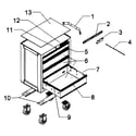 Craftsman 706353470 cabinet parts diagram