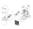 Samsung DW7933LRABB/AA-01 door assy diagram