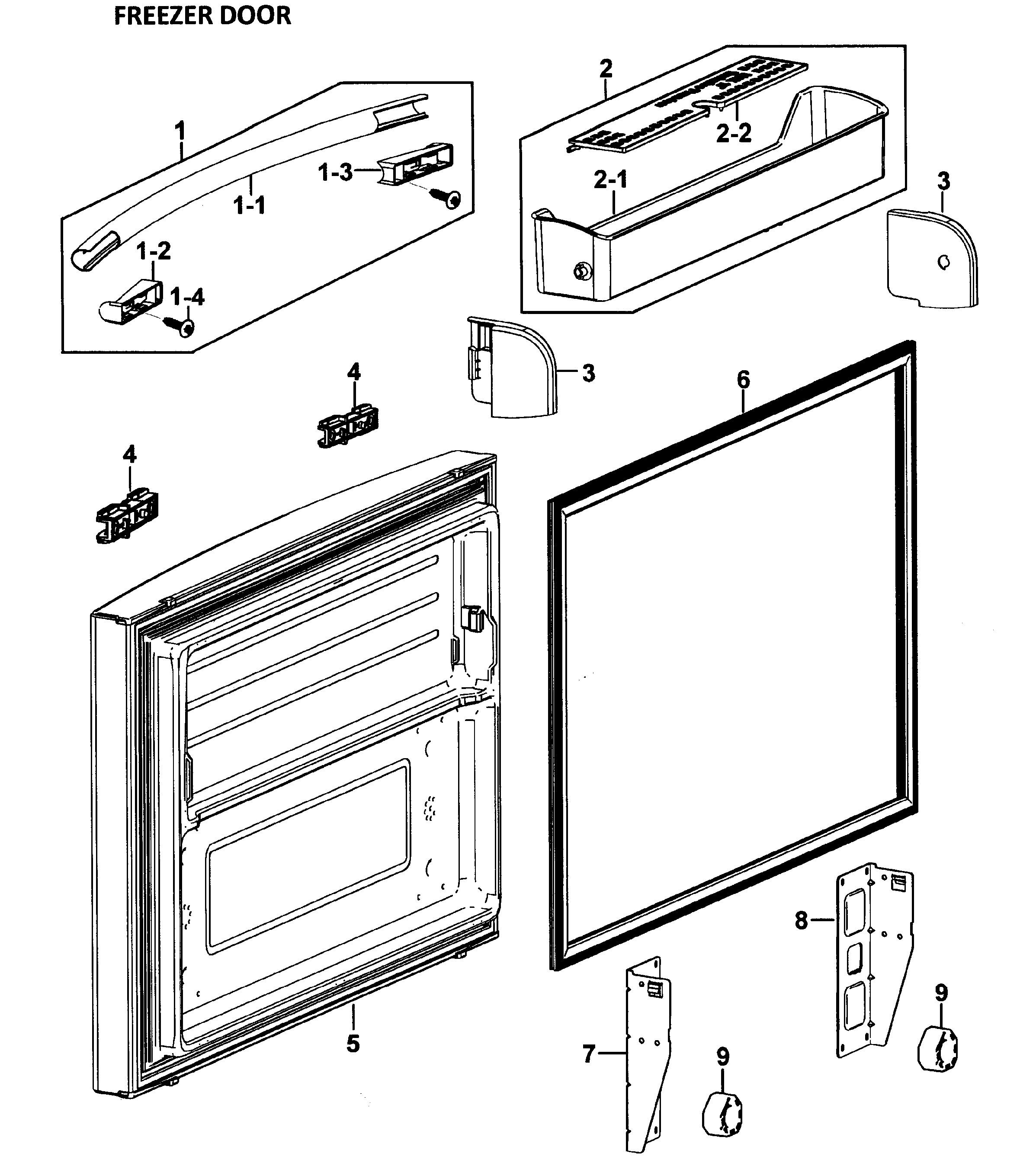 Freezer door