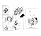 Samsung DV393ETPAWR/A1-01 drum assy diagram