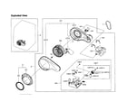 Samsung DV393ETPAWR/A1-01 motor assy diagram