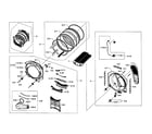Samsung DV435ETGJRA/A1-01 drum assy diagram