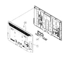 Sony KDL-32EX500 rear cabinet diagram