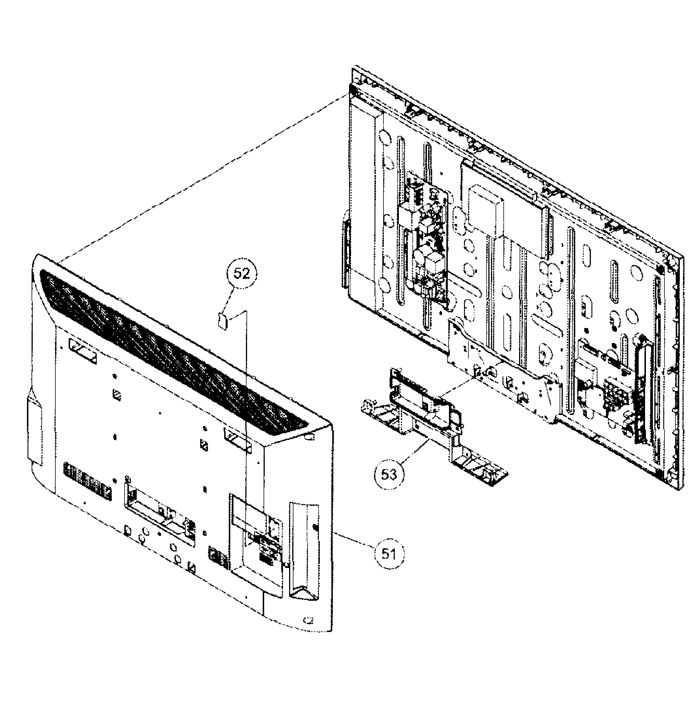 Rear cabinet