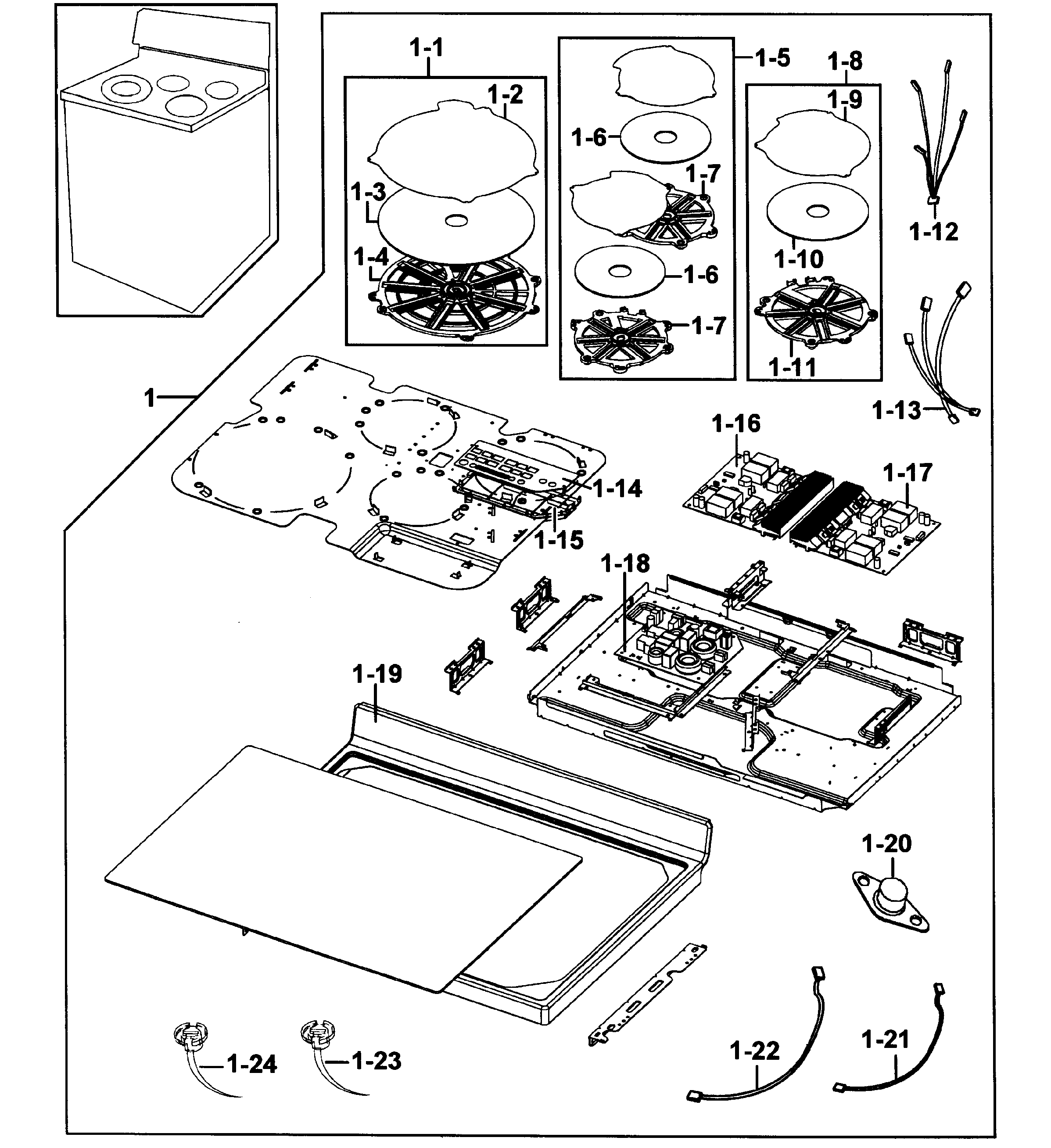 Cooktop assy