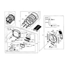 Samsung DV484ETHAWR/A1-01 drum assy diagram