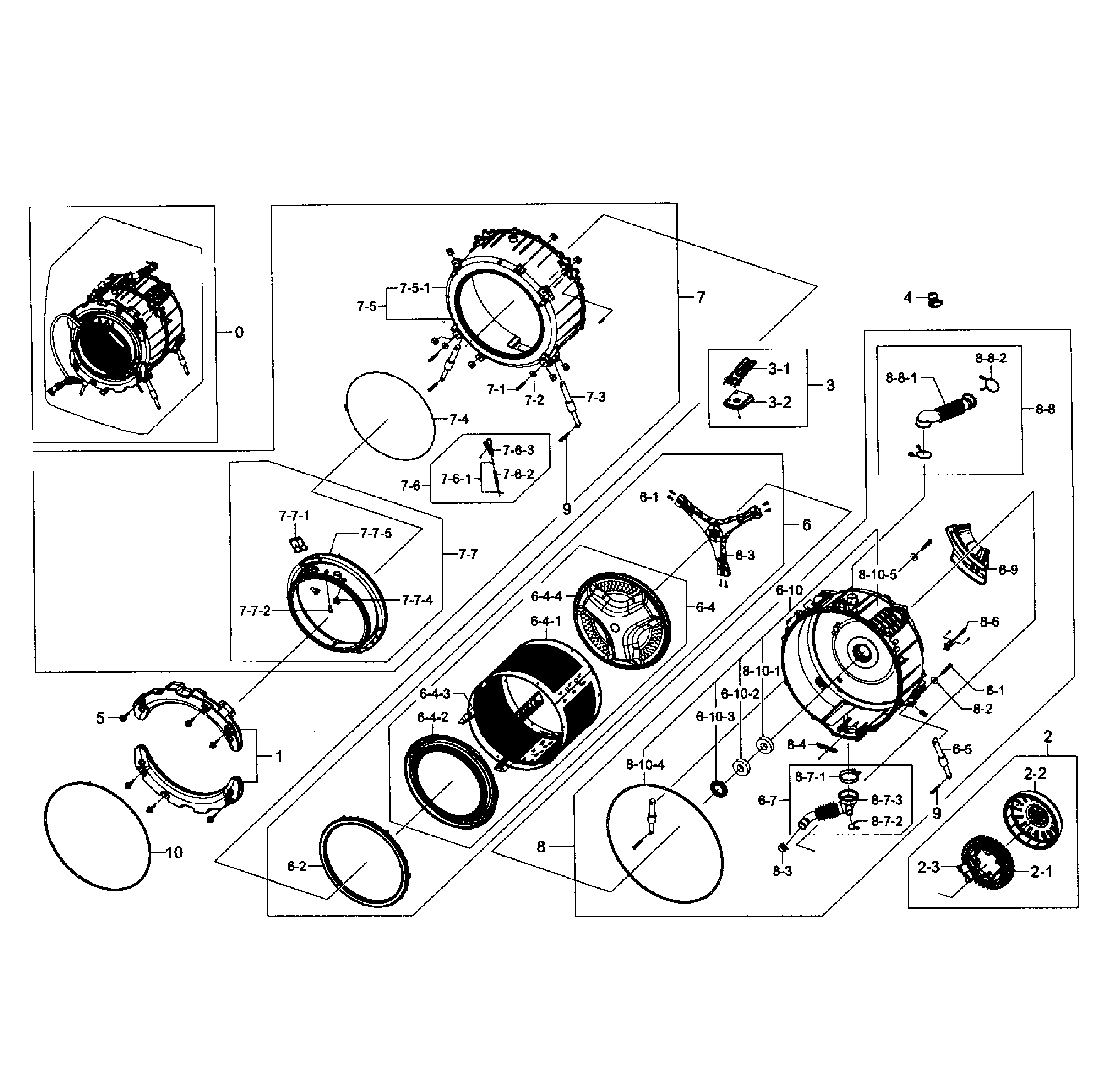 Tub/drum assy