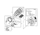 Samsung DV407AEW/XAA-02 drum assy diagram