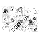 Samsung WF511ABW/XAA-02 tub/drum assy diagram