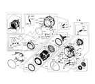 Samsung WF511ABW/XAA-03 tub/drum assy diagram