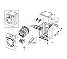 Samsung DV361EWBEWR/A3-01 main assy diagram