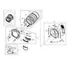 Samsung DV361GWBEWR/A3-01 drum assy diagram