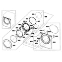 Samsung DV365ETBGWR/A3-01 front/door assy diagram