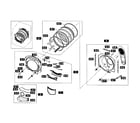Samsung DV365GTBGWR/A3-01 drum assy diagram