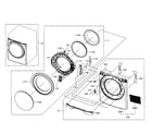 Samsung DV435ETGJWR/A1-01 front/door assy diagram