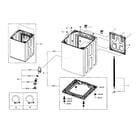 Samsung WA484DSHASU/A1-01 frame assy diagram