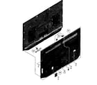 Sony KDL-46EX645 rear cabinet diagram