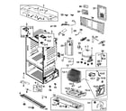 Samsung RF263BEAESR/AA-00 cabinet diagram