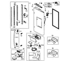 Samsung RF263BEAESR/AA-00 left door diagram