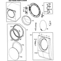 Samsung WF328AAW/XAA-02 front/door diagram