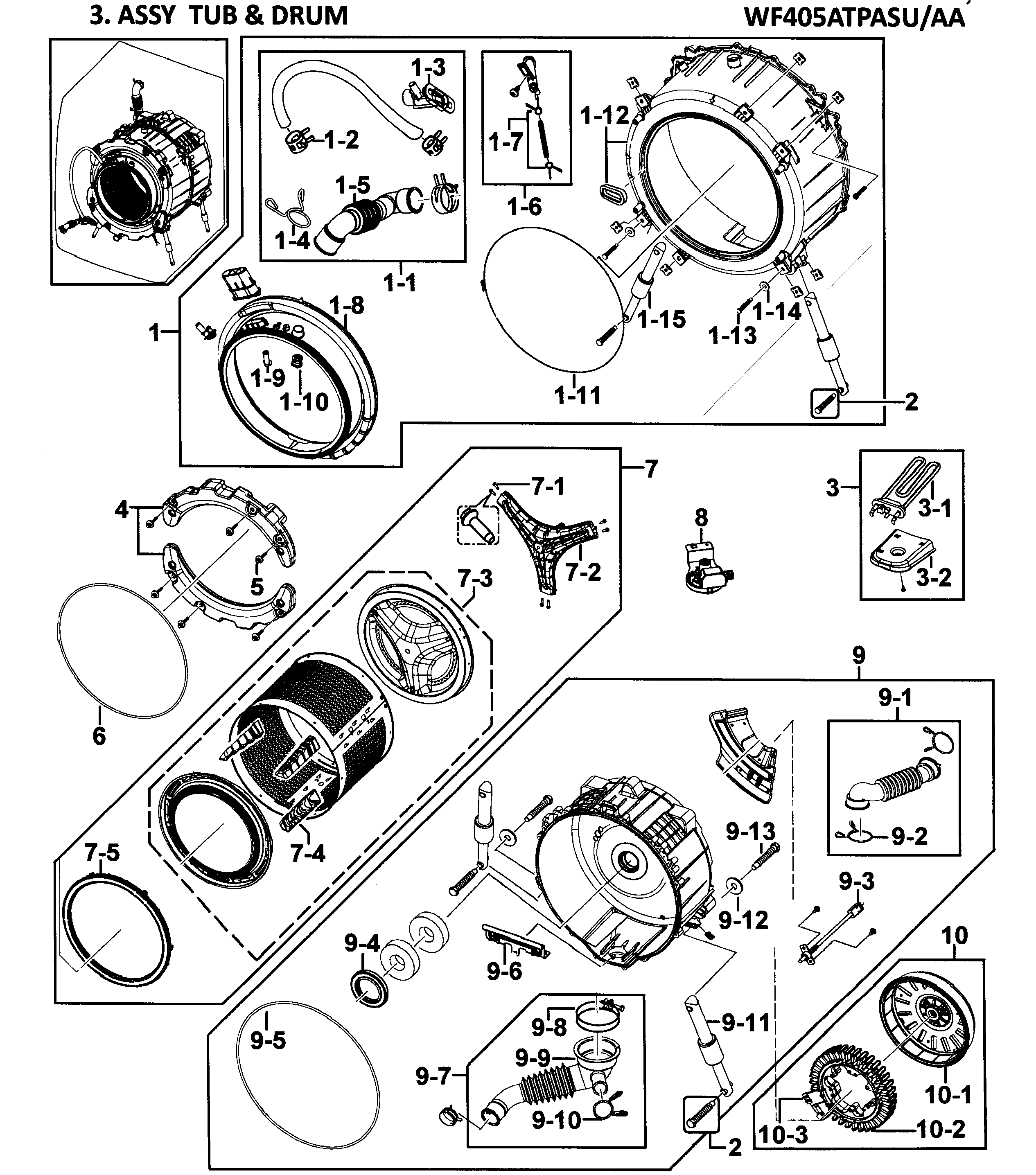 Tub assy