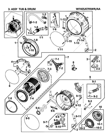 Tub assy