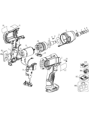 Drill cordless