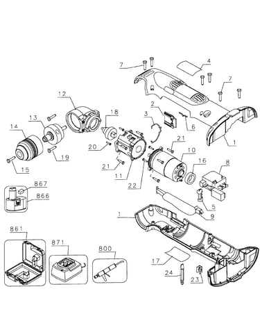 Drill cordless