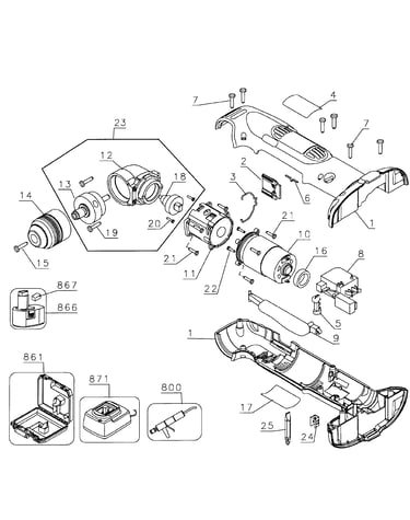 Drill cordless