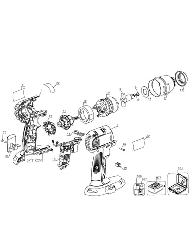 Drill cordless