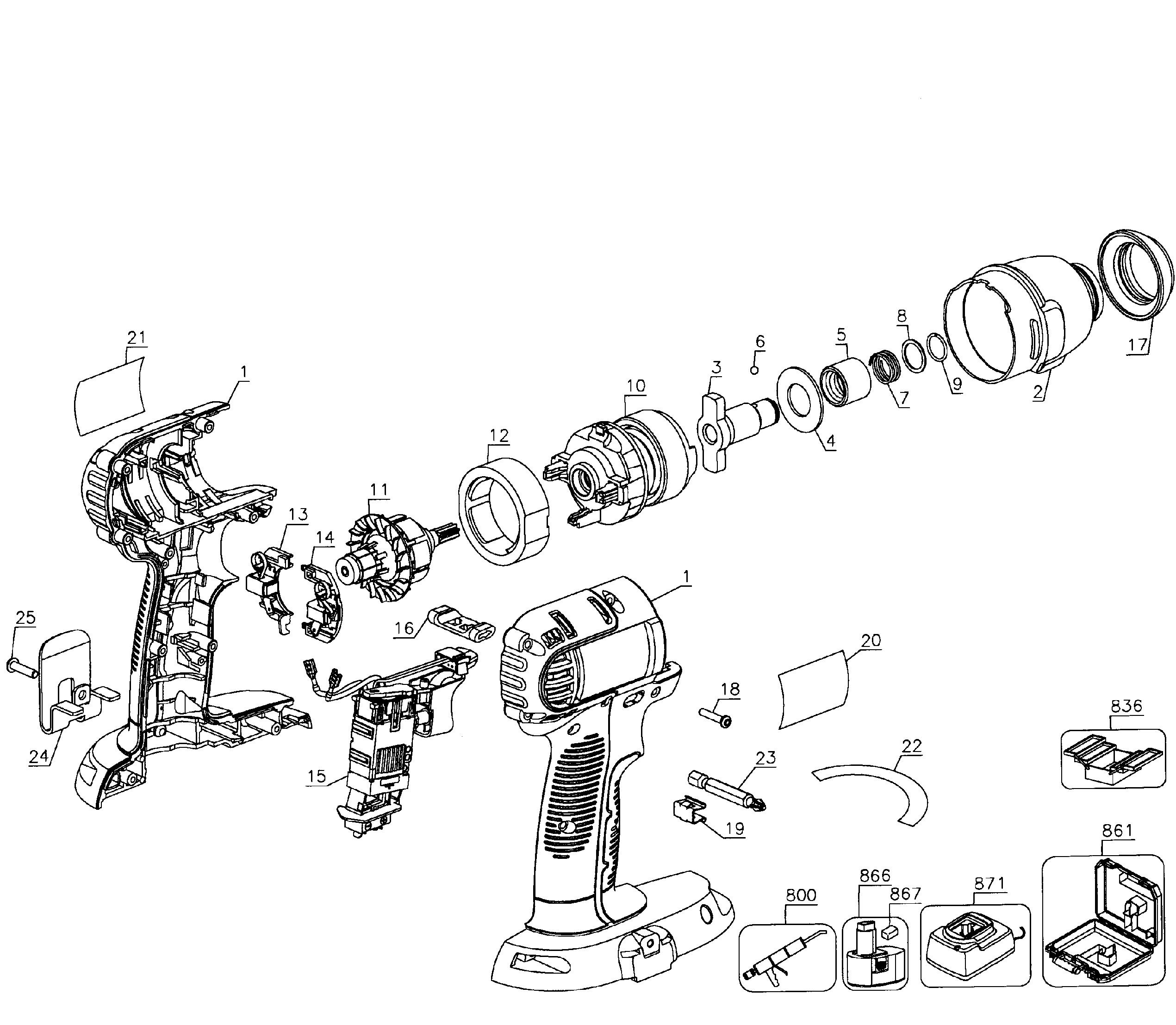 Drill cordless