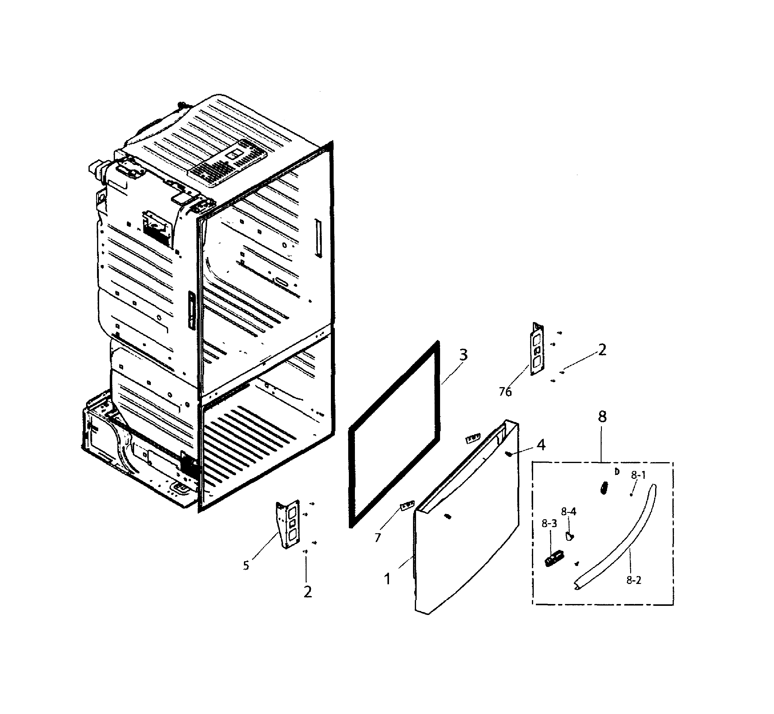 Freezer door