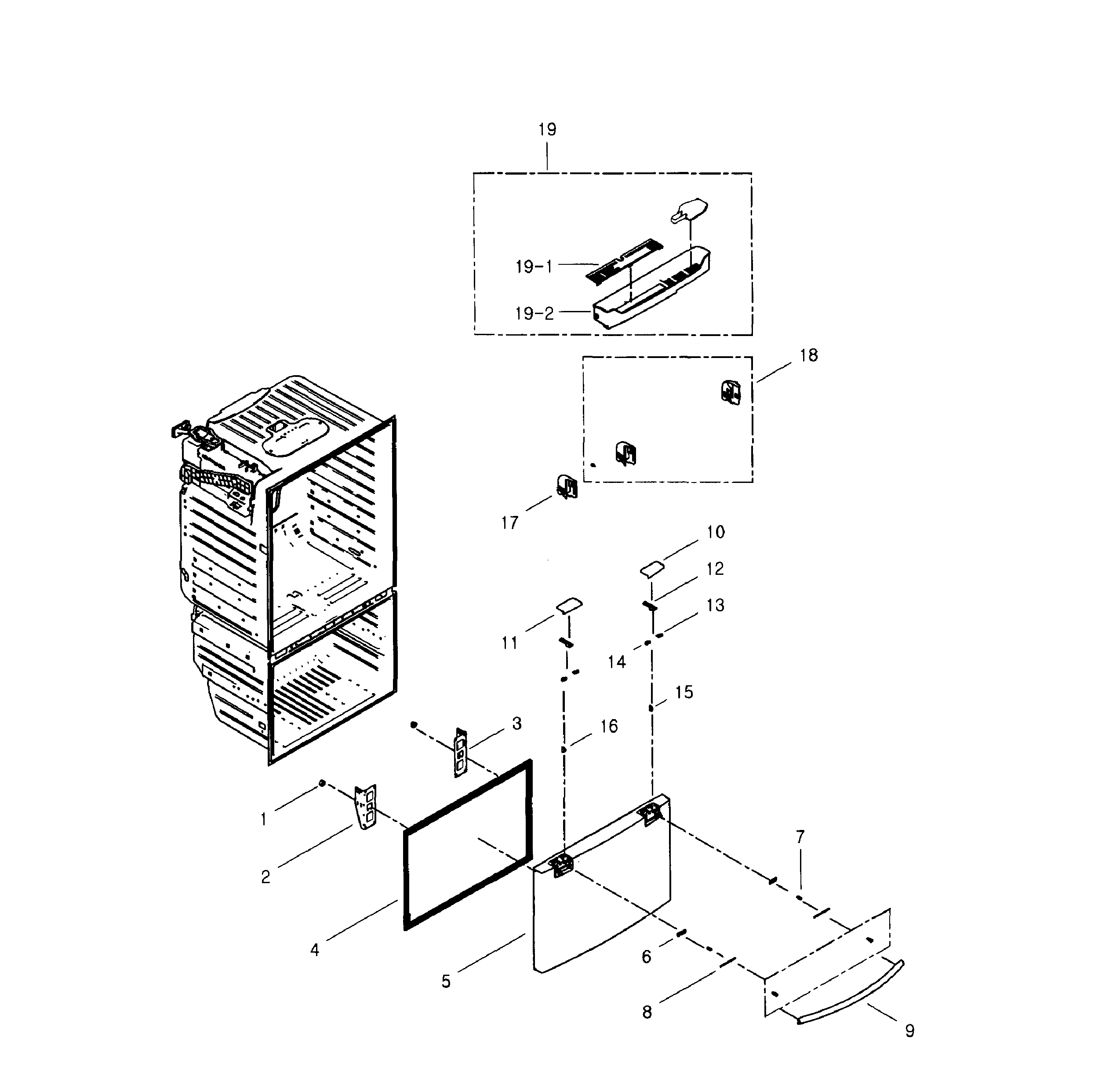 Freezer door