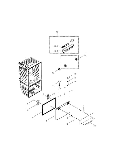 Freezer door