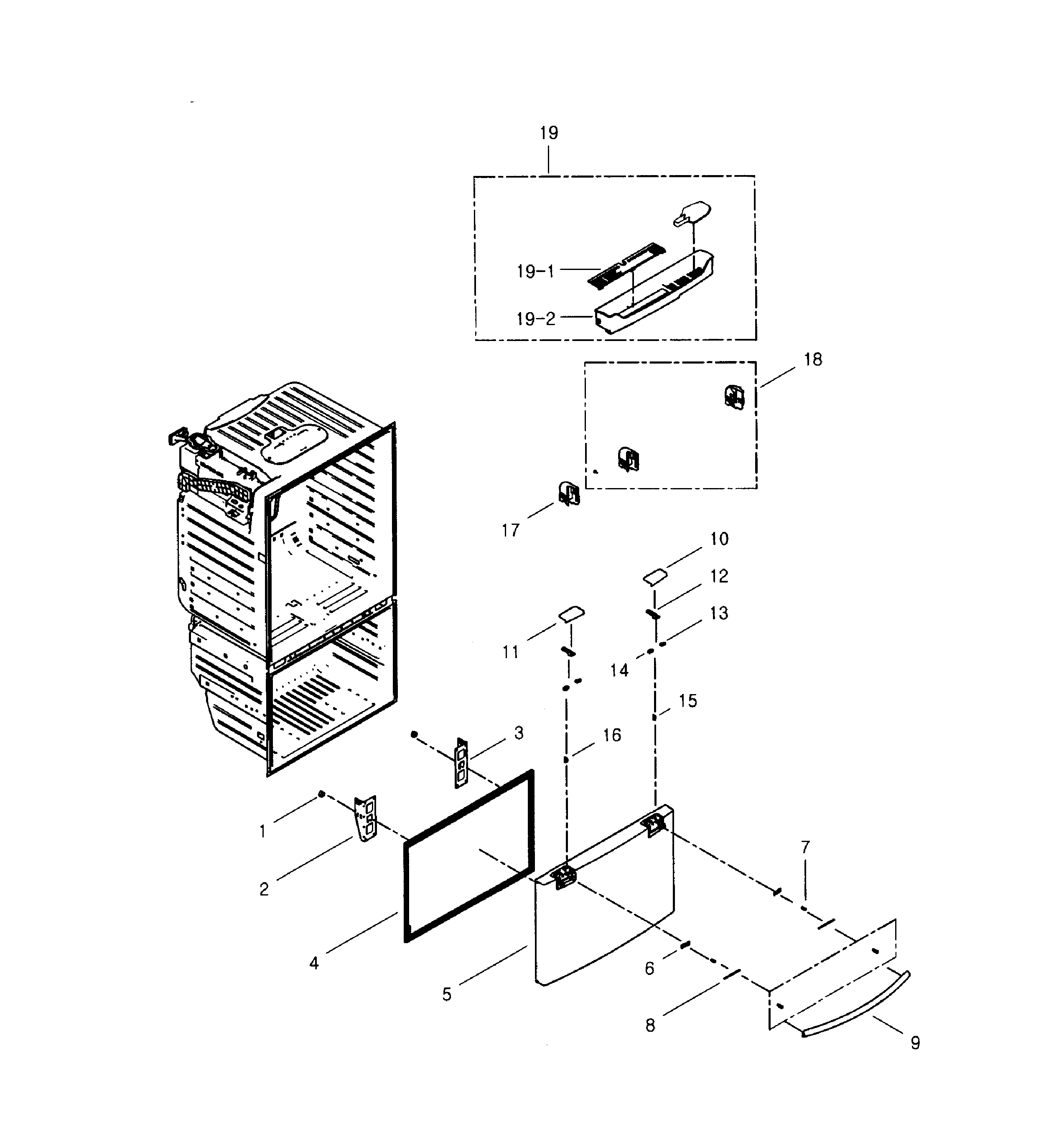 Freezer door