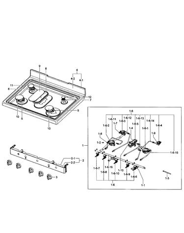 Cooktop assy