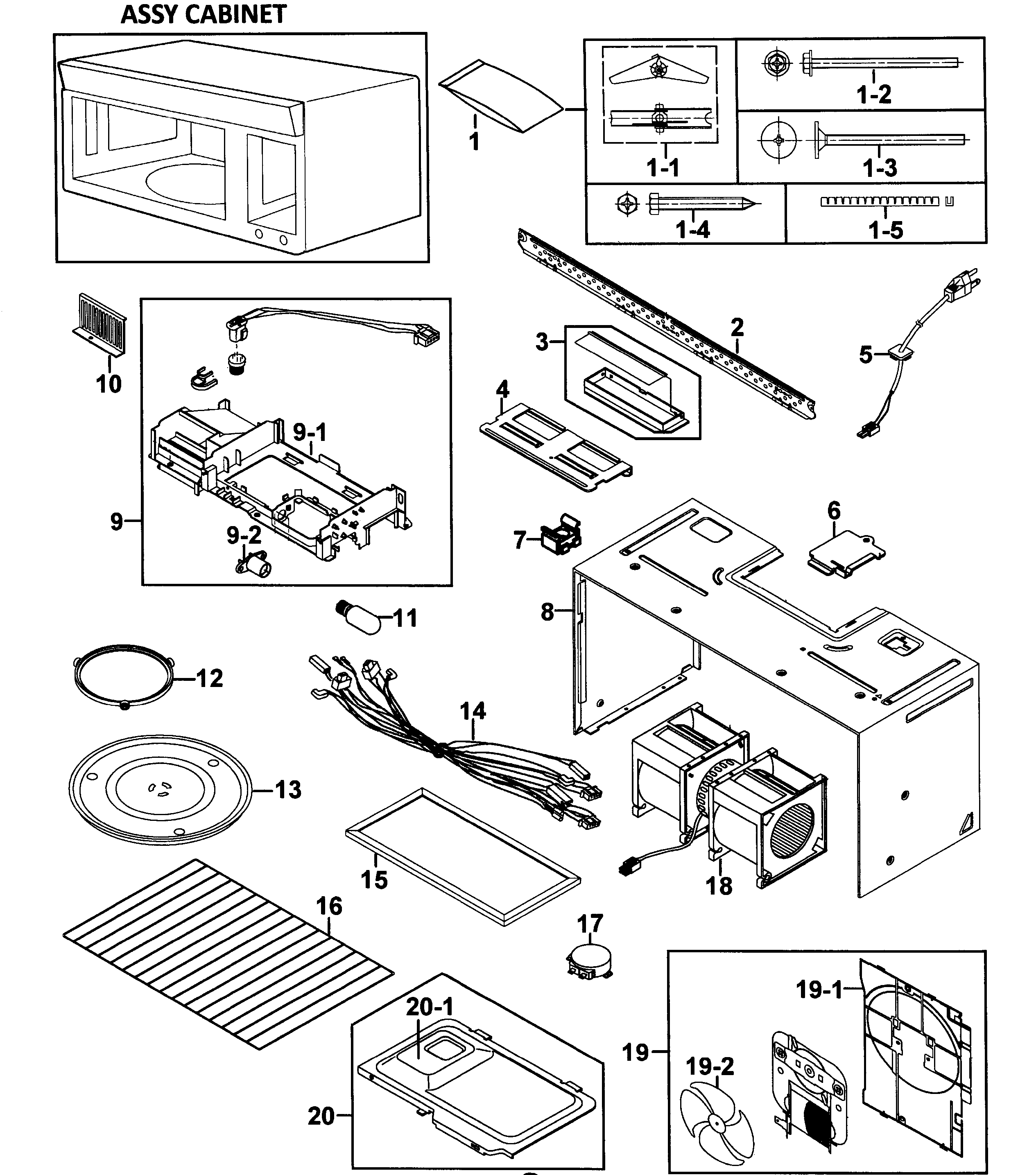Cabinet 1 assy