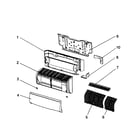 Mitsubishi MS-A12WA cabinet parts diagram
